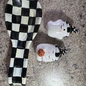 MacKenzie-Childs White Spoon Rest